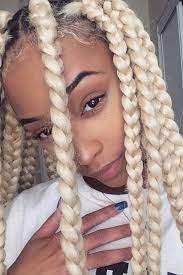 25 Beautiful Black Women Show Us How To Slay In Jumbo Braids Blonde Box Braids Box Braids Hairstyles Box Braids Styling