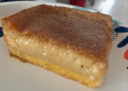 Custard Top Cornbread / Cornmeal Custard #caymanstyle #caymaniancakes  #caymaniandesserts #scratchmade