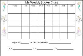 sticker charts for kids free printable behavior chart