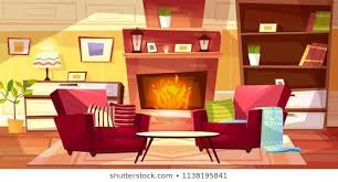 Living Room Interior Vector Illustration Of Cozy Modern Or Retro Apartments And Furniture Cartoon Backgro Room Interior Retro Apartment Living Room Background