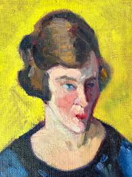 Judith Chamberlain (1893-1965) Portrait of a Woman Oil Painting