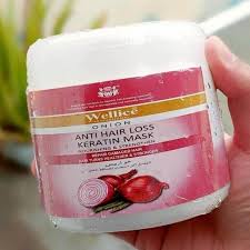 Onion contains elements like folic acid, vitamin c, e, and b, phosphorus, zinc, potassium, carotene, magnesium. Buy Wellice Onion Anti Hair Loss Keratin Hair Mask Repair Damaged Hair 500gm Eshaistic