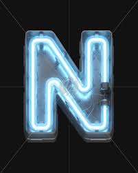✓ free for commercial use ✓ high quality images. N From Metal Neon Light Alphabet On Yellow Images Creative Fonts