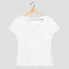 Download Premium Illustration Of Simple White V Neck T Shirt Mockup On A In 2020 Clothing Mockup White V Necks Shirt Mockup