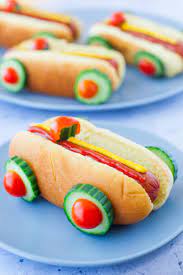 Race Car Hot Dogs For A Cars Party Eating Richly