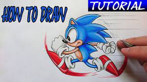Draw a banana with a dot on the top of it, draw a line inside it. How To Draw Sonic The Hedgehog Easy Tutorial Youtube