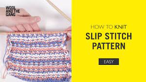 If you don't like stranding yarns on the back side, you'll love mosaic knitting. How To Knit The Slip Stitch Pattern Youtube