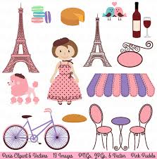 Paris Clip Art Clipart French Clipart Clip Art With Eiffel Etsy Art Clipart Paris Clipart Clip Art
