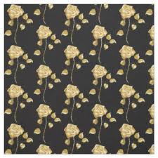 Black Background With Rose Gold Elegant Gold Roses On Black Background Fabric Rose Gold Style Black Backgrounds Sophisticated Gifts