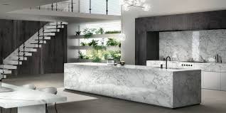 Ceramic tiles for a glossy or matte bathroom, enhanced with decorations and mosaics. Porcelain Stoneware Kitchen Tops Calacatta Marble Infinity The Engineered Surface