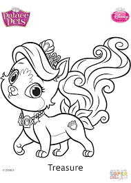 Palace Pets Treasure Super Coloring In 2020 Disney Coloring Pages Coloring Pages Palace Pets