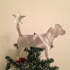 Beagle With Star Tree Topper Holiday Decoration Aluminum Ebay Dog Tree Tree Toppers Beagle