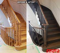 The staff at elegance worked with us during the process to help us. Hardwood Stair Refinishing Strataline Inc