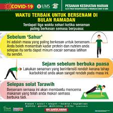 Pengurusan masa yang efektif 2. Ums Official Website 29 April 2020 Pesanan Kesihatan Harian Waktu Terbaik Untuk Bersenam Bulan Ramadan