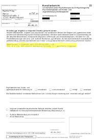 Gleich geblieben sind die überweisung zur abklärung somatischer ursachen vor aufnahme einer psychotherapie (muster 7) und der konsiliarbericht vor aufnahme einer psychotherapie (muster 22). Was Ist Ein Konsiliarbericht