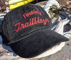 Vintage Portland Trailblazers Embroidered Corduroy Cap Black And Red One Size Fits All Trailblazer Black Corduroy One Size Fits All