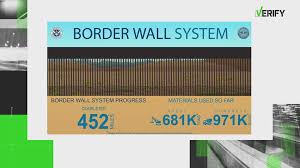 A straight line distance (or as the crow flies. Verify A Look At President Trump S 450 Mile Border Wall Khou Com