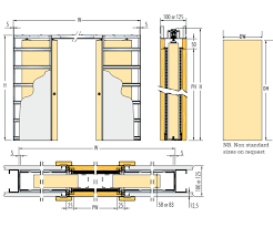 Some door manufacturers sell doors in 7ft & 8ft heights and door widths from 24 inches to 42 inches. 100mm Wall Thickness Double Door Pocket Doors Kit Pocket Door Shop
