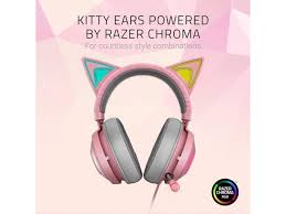 But i feel these cat ears are pretty cute for my headphones. Razer Kraken Kitty Edition Pc Gaming Headset Thx Spatial Audio Quartz Pink Newegg Com