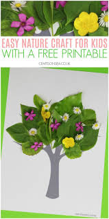 Tree Nature Craft For Kids With Free Printable Craft Activities For Kids Nature Crafts Nature Crafts Kids