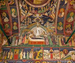 Adormirea maicii domnului este o sărbătoare ortodoxă și catolică celebrată pe 15 august, în care se comemorează trecerea fecioarei maria din această lume. Foto Frescele Bisericii Adormirea Maicii Domnului Din Borzesti BacÄu Doxologia