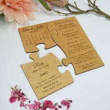 Elaine hinzey is a fact checker, writer, researcher, and registered dietitian. Limited Edition Engraved Wooden Puzzle Wedding Invitation With Save The Date Creative Wedding Invitations Original Wedding Invitations Unique Wedding Invitations