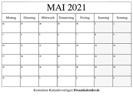 Sie können nach dem herunterladen eines kalenders einen ausdruck machen. Kalender Mai 2021