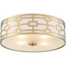 For the modern loft, kitchen and more, industrial light fixtures with rust, bronze and stainless steel finishes help define the look. Stiffel Modern Art Deco Ceiling Light Flush Mount Fixture Gold 18 Wide Open Grid Fabric Drum Shade Bedroom Kitchen Target