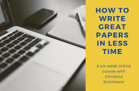 We recommend following these steps when writing your paper, and remember that it is okay to jump between steps if you need to do more. Online Course How To Write Great Papers In Less Time Servsig