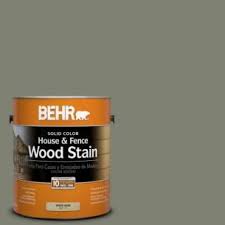 We did two coats to get thin spots using a sprayer. Behr 1 Gal Sc 135 Sable Solid Color House And Fence Wood Stain 03001 On Popscreen