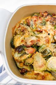 Creamy And Savory Yes This Baked Brussel Sprouts Casserole Has It Recipe In 2020 Baked Brussel Sprouts Brussel Sprout Casserole Brussel Sprouts