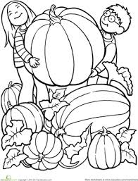 There are even some pumpkin coloring pages where the kids can make their creepy faces. Giant Pumpkin Worksheet Education Com
