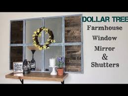 If you cannot secure it into at least 2 studs, use wall anchors made for heavy items. Dollar Tree Diy Farmhouse Mirror Window And Shutters Youtube