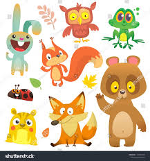 Cartoon Forest Animals Characters Set Vector Illustration Big Set Of Cartoon Woodland An Animal Illustration Vector Illustration Business Card Template Design