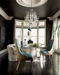 Dining Room Black And Crystal Chandelier Bold Black Walls For Every Room Of The House House Interior Interior Home