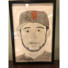 Giants Community Fund: Gregor Blanco Autographed Sketch by Jose ...