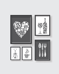 Gray White Kitchen Art Dining Room Wall Art Kitchen Print Set Modern Kitchen Wall Art Modern Kitchen Print Unframed Kitchen Art Modern Kitchen Wall Art Dining Room Walls