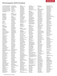 All pages with titles beginning with carolina. 2015 Participants