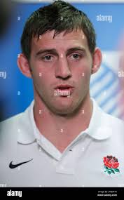 England rugby player Tom Wood speaks at a press conference in Dunedin, New  Zealand, Thursday, Sept., 8, 2011, following the announcement of the team  to play Argentina in their opening group B