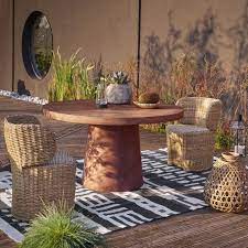olmetta garden chair natural am pm la redoute table de jardin ronde table de jardin tapis jardin
