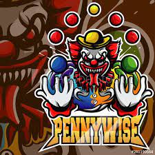 Pennywise Clown Mascot Logo Mascot Design Mascot Vector Logo