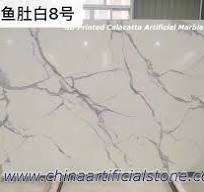 3D Printed Calacatta White Artificial Marble Slabs Suppliers ...