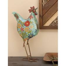 This item is made from recycled materials. French Country Rooster Statue Wayfair