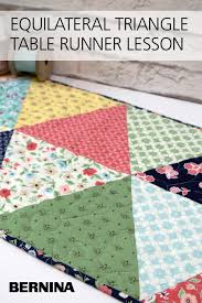 Equilateral Triangle Table Runner Weallsew In 2020 Quilted Table Runners Table Runner Pattern Patchwork Table Runner