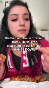 Ham and Swiss Croissant Dunkin or Pretzel Ham
