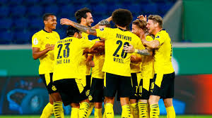 Borussia dortmund from the 1st round of the dfb cup 2019/20.goals: Dfb Pokal Bvb Und Hannover Weiter Hsv Und Bielefeld Scheitern Stern De