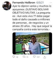 Gustavo bolívar — para el futbolista colombiano, véase gustavo adolfo bolívar. Gustavo Bolivar On Twitter No Bastandole Con Hacer Exiliar A Mi Familia Ferheilbron Se Ensano Contra El Hotel Donde Tengo Los Ahorros De Toda Mi Vida Creo Una Campana De Panico Para