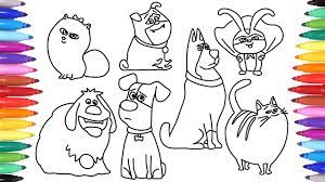 Gidget is in love secret life of pets coloring pages printable and coloring book to print for free. The Secret Life Pets 2 Coloring All Characters For Kids Youtube