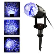 1 Pc Waterproof Magical Spotlight Rotating Led Projector Light Night Light With Water Ripple Effects For Party Outdoor Holiday Home Garden Mood Lamp For Baby Kids Bedroom Blue White Walmart Com