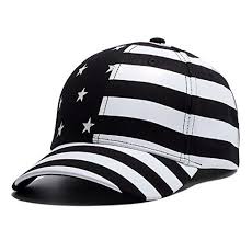 Black And White Striped Flag With Stars 6 Panel American Flag Snapback Hat Usa Stars Black White Stripes Cool Patriotic Baseball Cap See This Great Product Trucker Hat Patriotic Baseball Cap Hats